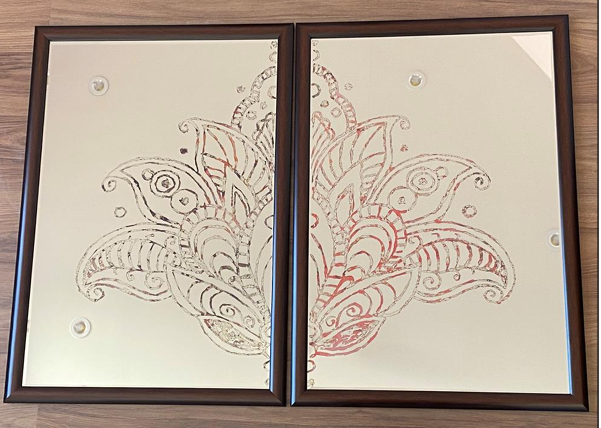 آینه های آنتیک با قاب سفارشی