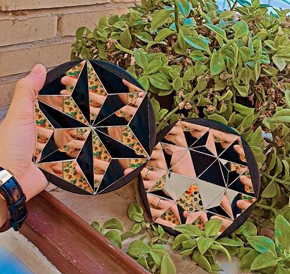 بشقاب با طرح های هندسی در 5 سایز