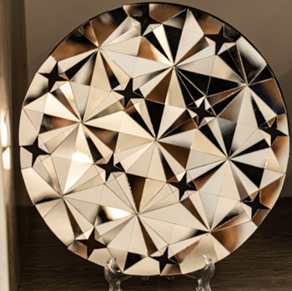 بشقاب با طرح های هندسی در 5 سایز