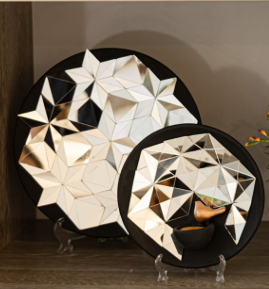 بشقاب با طرح های هندسی در 5 سایز